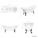 Tonbridge 1750mm Roll Top Bath - Black Claw Feet