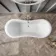 Tonbridge 1600mm Dove Grey Roll Top Bath - White Claw Feet