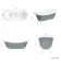 Tonbridge 1600mm Dove Grey Roll Top Bath - White Claw Feet