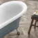Tonbridge 1600mm Dove Grey Roll Top Bath - Chrome Claw Feet