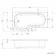 P Shaped 1600 Bath with Front Panel - Left Handed