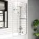 P Shaped 1600 Shower Bath with Front Panel & 6mm Easy Clean Screen with Rail - Right Handed