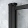 Dover 1500x750 Keyhole Shower Bath & 6mm Easy Clean Matt Black Framed Bath Screen