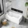 Dover 1600x750 Keyhole Shower Bath & 6mm Easy Clean Screen with Rail