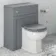 Hudson Traditional Back To Wall Toilet With Dove Grey Wooden Seat and Concealed Cistern
