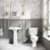 Hudson Traditional Pedestal Basin Single Tap Hole 570mm