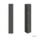Monaco Graphite Grey Floor Standing Tall Cabinet Unit 1900x300mm - Brushed Brass Accents