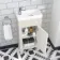 Bermuda Chalk White Cloakroom Basin Vanity 400mm