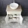 Lucia Chalk White Cabinet with Oak Effect Top 640mm - Excludes Counter Top Basin