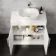 Avon Gloss White Vanity with Curved Counter Top Basin 800mm