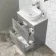 Avon Stone Grey Vanity Drawer with Marble Top & Curved Counter Top Basin 600mm