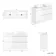 Trent Gloss White Double Vanity Drawer with Marble Top & Curved Counter Top Basin 1200mm