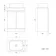 Trent Stone Grey Vanity with Curved Counter Top Basin 600mm