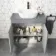 Trent Stone Grey Vanity with Curved Counter Top Basin 800mm