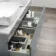 Trent Stone Grey Double Vanity Drawer with Marble Top & Curved Counter Top Basin 1200mm