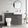 Harper Charcoal Elm Combination Vanity Basin and Seattle Toilet 1200mm - Right Handed