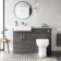 Harper Charcoal Elm Combination Vanity Basin with Marble Top & Denver Toilet 1200mm