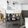 Harper Charcoal Elm Combination Vanity Basin with Marble Top & Denver Toilet 1200mm