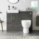 Harper Charcoal Elm Combination Vanity Basin with Marble Top & Seattle Toilet 1000mm