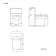 Elba Graphite Grey Slimline Back To Wall Unit and Denver Toilet - Black Accents
