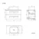 Elba Graphite Grey Wall Hung Drawer Vanity with Marble Top & Curved Counter Top Basin 800mm - Black Accents