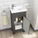 Bermuda Graphite Grey Cloakroom Basin Vanity 400mm