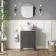 Bermuda Graphite Grey Vanity with Marble Top & Oval Counter Top Basin 600mm