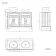 Lucia Chalk White Double Vanity with Marble Top & Oval Counter Top Basin 1200mm