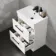 Avon Gloss White Basin Drawer Vanity 600mm - Black Accents