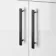 Avon Gloss White Vanity with Curved Counter Top Basin 600mm - Black Accents