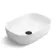 Avon Gloss White Wall Hung Drawer Vanity with Marble Top & Curved Counter Top Basin 600mm - Black Accents