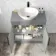 Avon Stone Grey Vanity with Oval Counter Top Basin 800mm - Black Accents