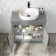 Avon Stone Grey Vanity with Curved Counter Top Basin 800mm - Black Accents