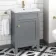 Bermuda Dove Grey Basin Vanity 500mm - Brushed Brass Accents