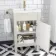 Bermuda Chalk White Basin Vanity 500mm - Brushed Brass Accents