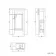 Bermuda Graphite Grey Cloakroom Basin Vanity 400mm - Brushed Brass Accents