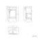 Bermuda Graphite Grey Basin Vanity 500mm - Brushed Brass Accents