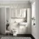 Monaco Chalk White Combination Vanity Traditional Basin and Hudson Toilet with Wooden Seat 1200mm - Brushed Brass Accents