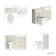 Monaco Chalk White Combination Vanity Traditional Basin and Hudson Toilet with Wooden Seat 1200mm - Brushed Brass Accents