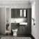 Monaco Graphite Grey Combination Vanity Basin and Hudson Toilet with Wooden Seat 1200mm - Brushed Brass Accents