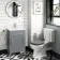 Bermuda Dove Grey Basin Vanity 500mm - Brass Knurled Handles