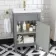Bermuda Dove Grey Basin Vanity 500mm - Brass Knurled Handles