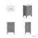 Bermuda Dove Grey Basin Vanity 500mm - Brass Knurled Handles