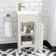Bermuda Chalk White Cloakroom Basin Vanity 400mm - Brass Knurled Handles