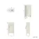 Bermuda Chalk White Cloakroom Basin Vanity 400mm - Brass Knurled Handles