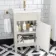 Bermuda Chalk White Basin Vanity 500mm - Brass Knurled Handles