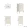 Bermuda Chalk White Basin Vanity 500mm - Brass Knurled Handles