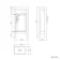 Bermuda Graphite Grey Cloakroom Basin Vanity 400mm - Brass Knurled Handles
