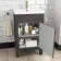 Bermuda Graphite Grey Basin Vanity 500mm - Brass Knurled Handles