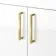 Harper Gloss White Vanity with Semi Recessed Basin 600mm - Brushed Brass Accents